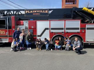 Fire Marshal teaching fire prevention safety