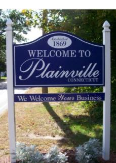 Town of Plainville Sign