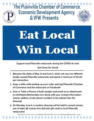 Eat Local - Win Local Flyer