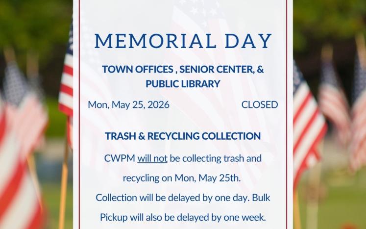 Graphic - Memorial Day Closing May 25, 2026