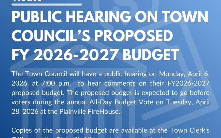 Town Council April 6, 2026 Public Hearing Graphic
